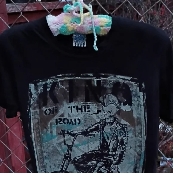 Too Fast Black and Blue Striped Patch - Picture 3 of 7